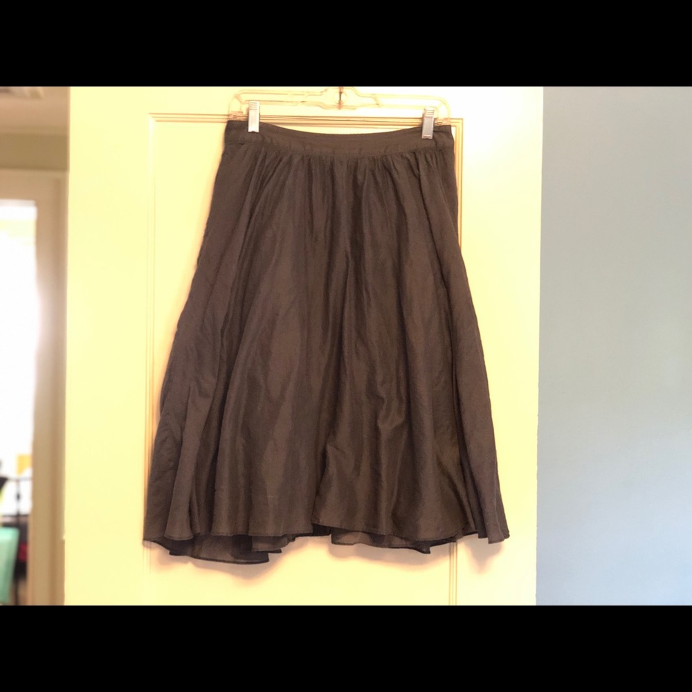 J Crew A Line Flowy Cotton Skirt (two layers)